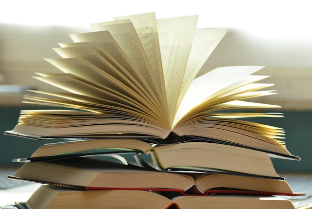 collection of books in a library